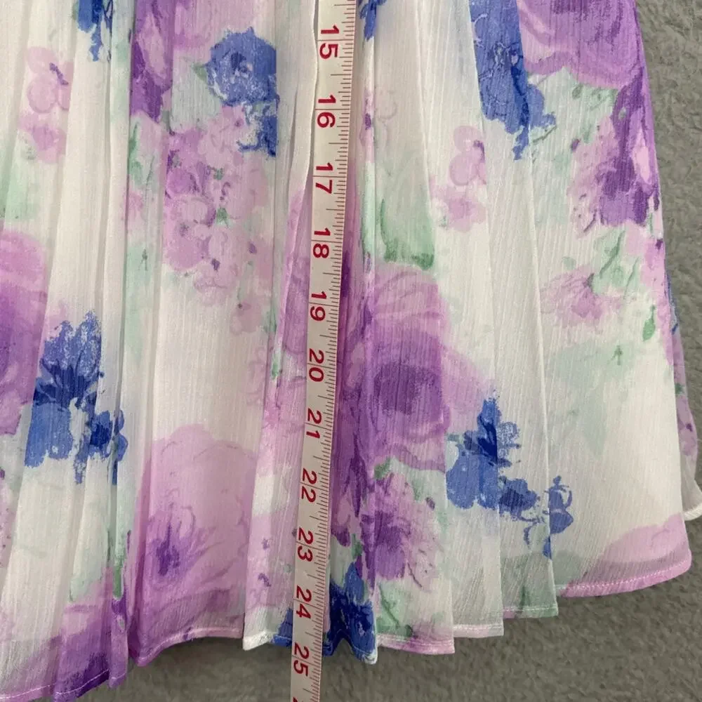 Janie and Jack Little Girls Floral Chiffon Dress Fully Lined Spring Gazebo SZ 6